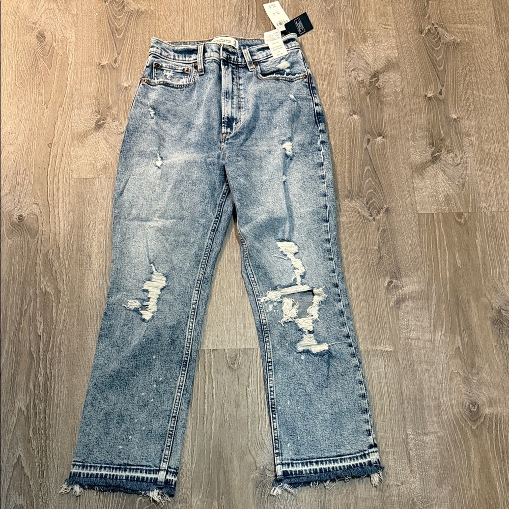Abercrombie & fitch ultra high rise ankle straight size 25 / 0s